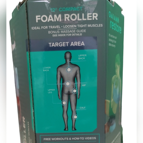 Gaiam Foam Roller Compact Size 12 in Stretch/ exercise/ workout - Picture 4 of 4